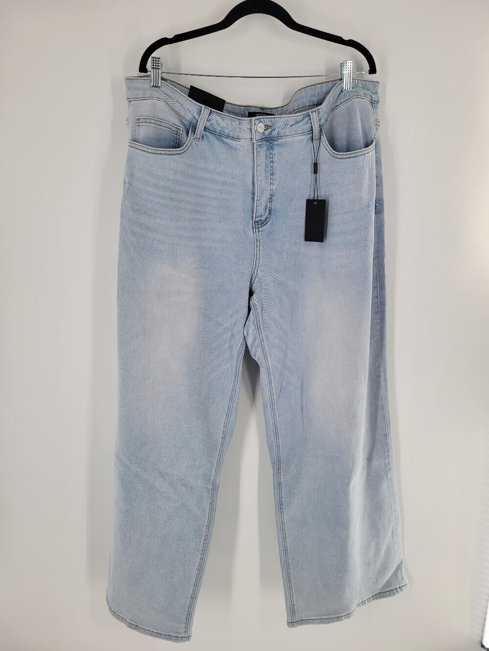 ONESO Wide Leg Jeans Women Mid Rise Stretchy Baggy Jeans Distressed 22W New